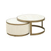 Richmond Salontafel Tivoli Keramiek, Set van 2 stuks - Wit - Rond