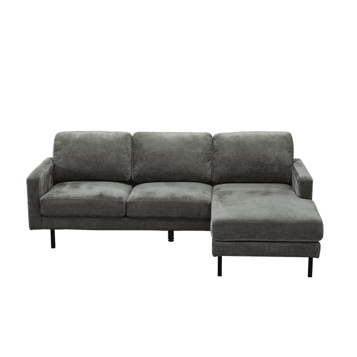 Tower Living Loungebank Cambridge Rechts, 230cm, Chenille - Grijs