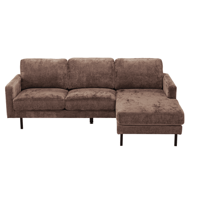 Tower Living Loungebank Cambridge Rechts, 230cm, Chenille - Bruin