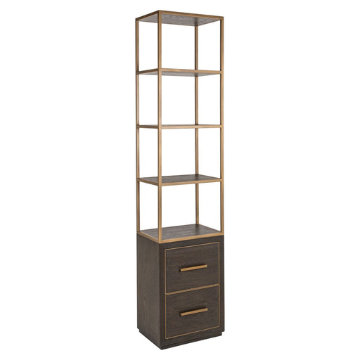 Richmond Wandkast Carter Eiken en metaal, 220 x 50cm - Bruin