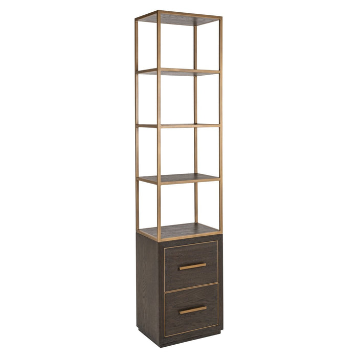 Richmond Wandkast Carter Eiken en metaal, 220 x 50cm - Bruin