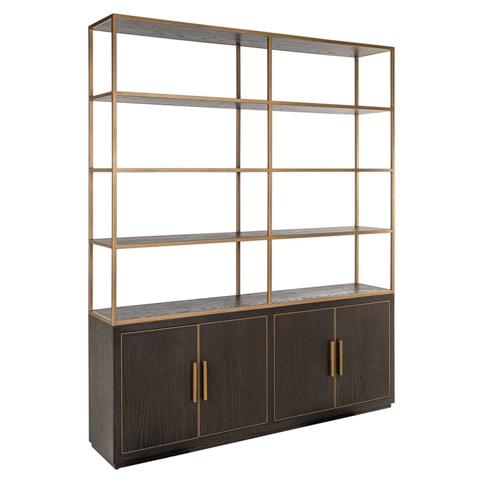 Richmond Wandkast Carter Eiken en metaal, 220 x 180cm - Bruin