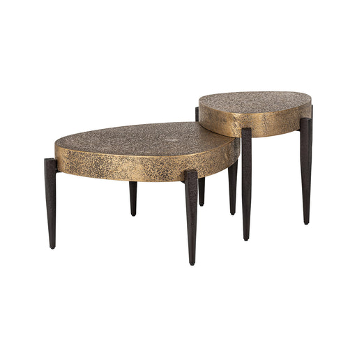 Richmond Salontafel Marquee Set van 2 stuks - Goud - Organisch