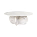 Richmond Ronde Salontafel Holmes Marmer, 90cm - Wit