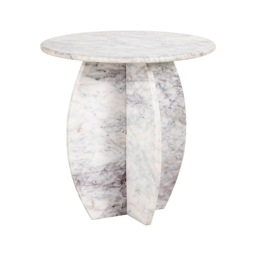 Richmond Ronde Bijzettafel Holmes Marmer, 50cm - Wit