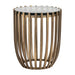 Richmond Bijzettafel Volante Glas, 47cm - Goud - Rond