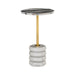 Richmond Ronde Bijzettafel Isolde Marmer, 33cm - Grijs