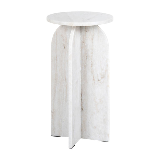 Richmond Bijzettafel Luciano Marmer, 28cm - Beige - Rond