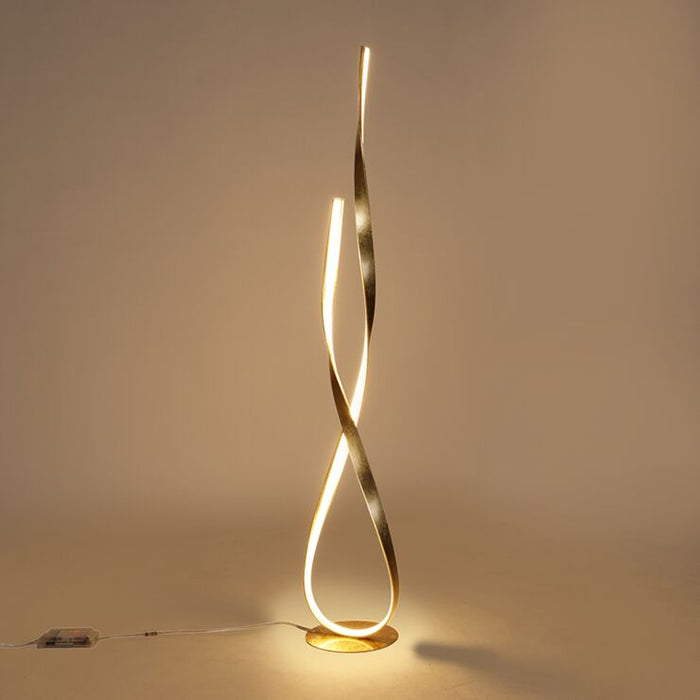 Design vloerlamp goud LED dimmer - Belinda