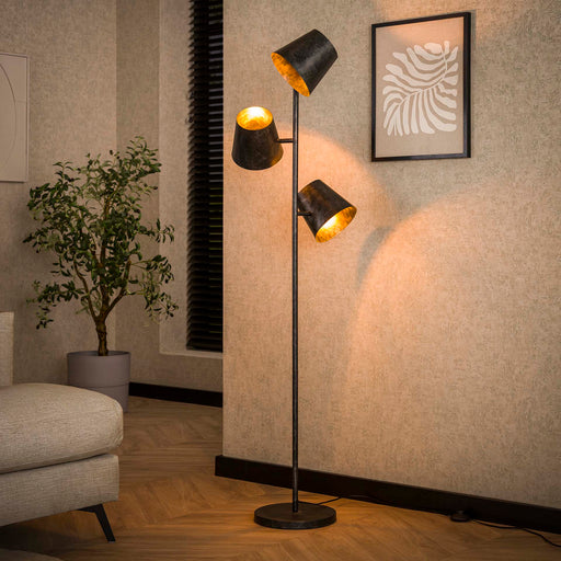 Vloerlamp Jo 3-lamps, Ø18cm - Charcoal