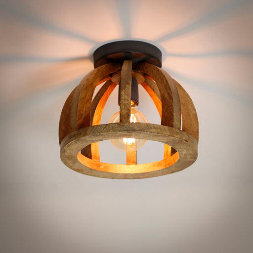 LifestyleFurn Plafondlamp Brenner Mangohout - Massief mango naturel - ThatLyfeStyle