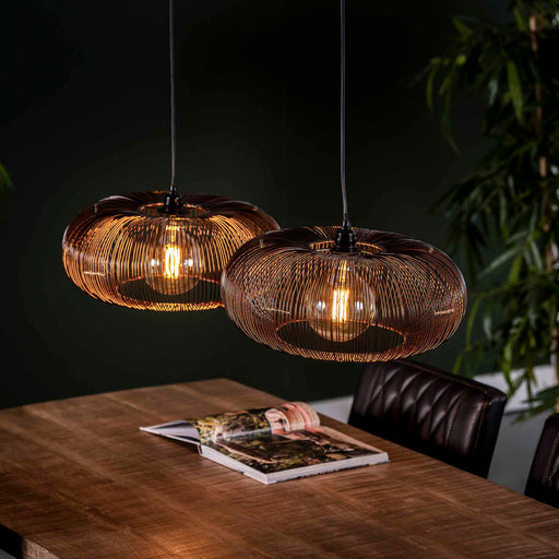 Hanglamp Mallory Ø43cm, 2-lamps - Zwart nikkel - ThatLyfeStyle