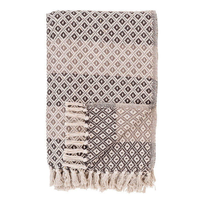 Plaid Alanya Katoen 130x180 – bruin beige - ThatLyfeStyle