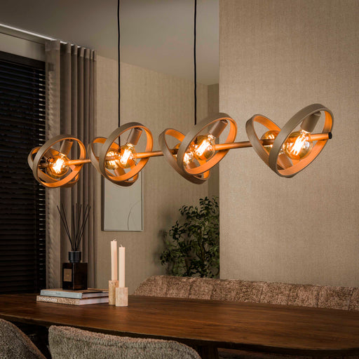 LifestyleFurn Hanglamp Homer 8-lamps - Beige - ThatLyfeStyle