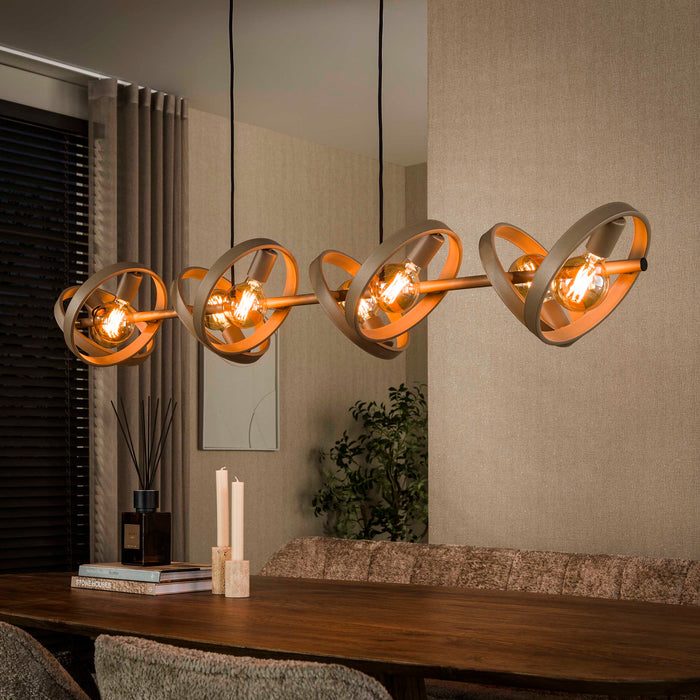 LifestyleFurn Hanglamp Homer 8-lamps - Beige - ThatLyfeStyle