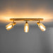 LifestyleFurn Plafondlamp Deatra Verstelbaar, 3-lamps - Amber/Beige