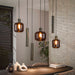 LifestyleFurn Hanglamp Gill 4+3-lamps - Sienna brown