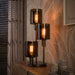 LifestyleFurn Tafellamp Deatra 3-lamps - Bruin
