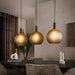 LifestyleFurn Hanglamp Vashon Gezandstraald glas, 3-lamps - Grijs - ThatLyfeStyle