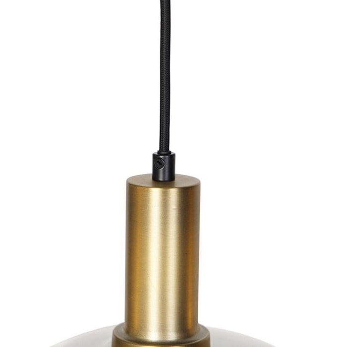 Design hanglamp zwart goud smoke glas 4-lichts - Zuzanna