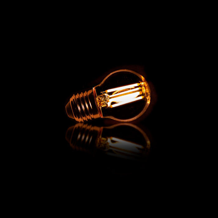 Kooldraadlamp Bol Mini G45 E27 LED 4W goldline, dimbaar - Goud