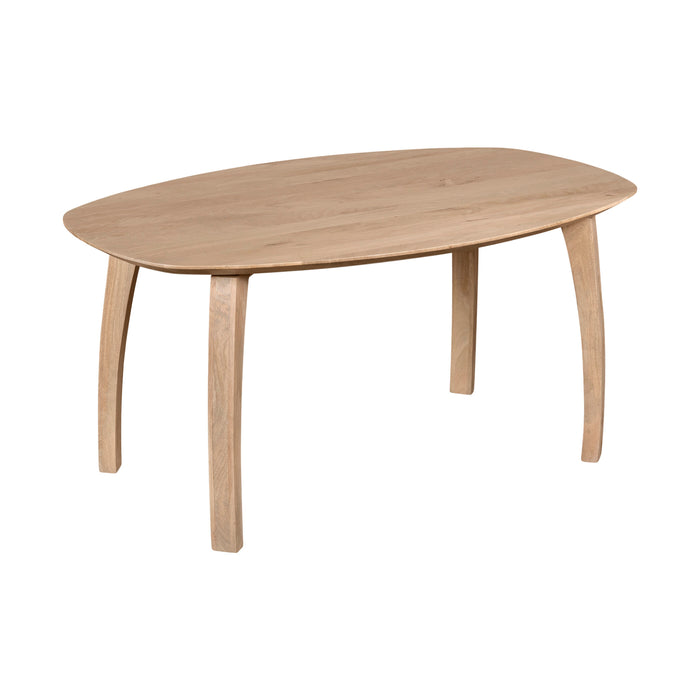 Lewis & Loft Eettafel Luna - FSC® gecertificeerd mangohout - Deens ovaal - 160 x 100 cm - Naturel