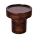 Lewis & Loft Bijzettafel Luus - Rond - FSC® mangohout - Rond ⌀50 - Walnoot bruin