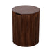 Lewis & Loft Bijzettafel Lonne - FSC® mangohout - Met opbergruimte - ⌀40 cm - Walnoot bruin