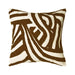 QUVIO Zebra Kussenhoes - Abstract patroon - 45x45 cm - Bruin - Wit