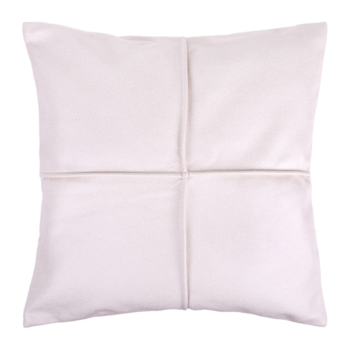 QUVIO Kussenhoes geometrisch - Gestikt patroon - 45x45 cm - Beige
