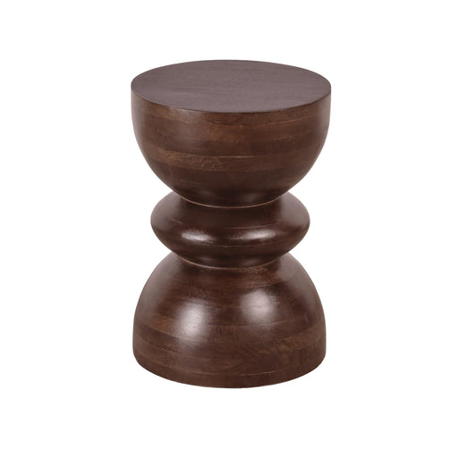 Lewis & Loft Bijzettafel Luis - Gestapeld - FSC® mangohout - Rond ⌀35 - Walnoot bruin