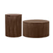 Lewis & Loft Salontafel set Lonne - FSC Mangohout - Ø40 cm - Ø70 cm - Met opbergruimte - Bruin - Set van 2