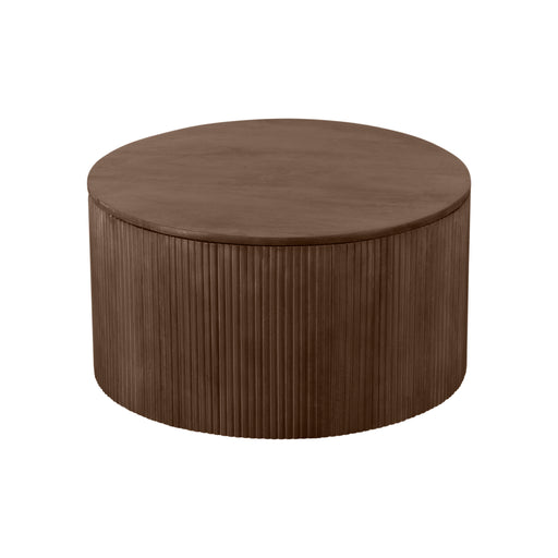 Lewis & Loft Salontafel Lonne - FSC® mangohout - Met opbergruimte - ⌀70 cm - Bruin