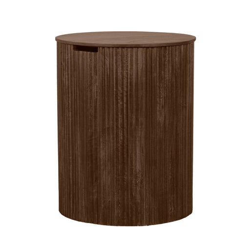 Lewis & Loft Bijzettafel Lonne - FSC® mangohout - Met opbergruimte - ⌀40 cm - Bruin