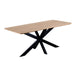QUVIO Eettafel Sofia - Rechthoekig - Stalen kruispoot - FSC®-gecertificeerd mangohout - 180x90 cm - Naturel