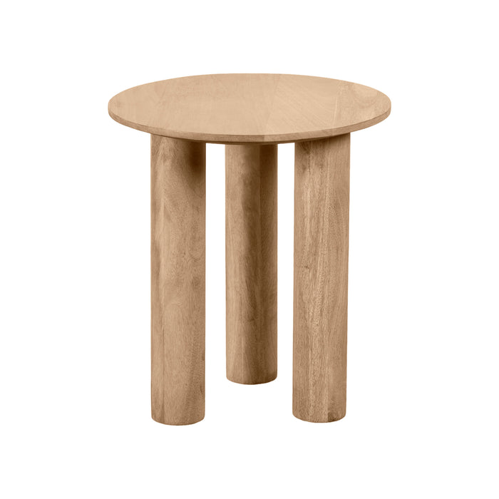 Lewis & Loft Bijzettafel Lian - FSC® Mangohout - Rond ⌀40 cm - Naturel