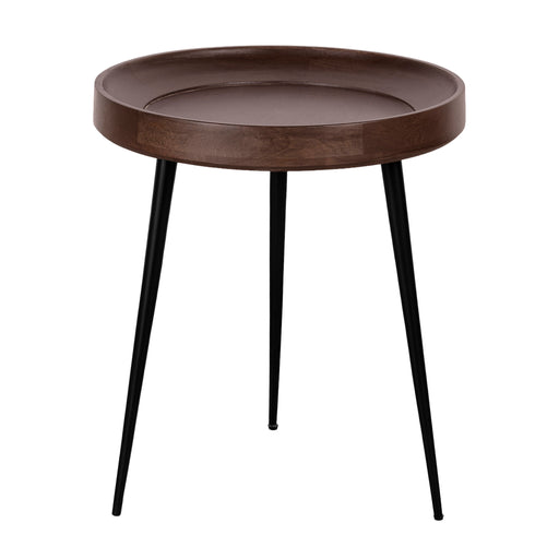 Lewis & Loft Bijzettafel Luus - FSC® Mangohout - Rond ø46 cm - Walnoot bruin