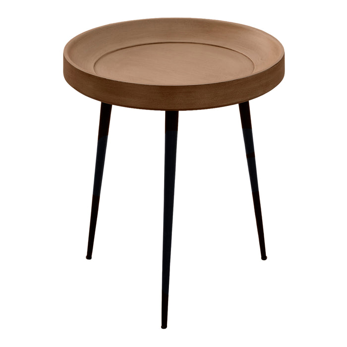 Lewis & Loft Bijzettafel Luus - FSC® Mangohout - Rond ø46 cm - Mat bruin