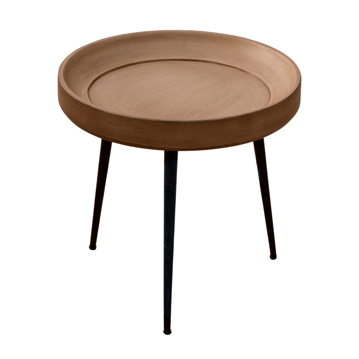 Lewis & Loft Bijzettafel Luus - FSC® Mangohout - Rond ø40 cm - Mat bruin