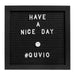QUVIO Letterbord zwart - Inclusief 460 letters, cijfers en symbolen - Hout en vilt
