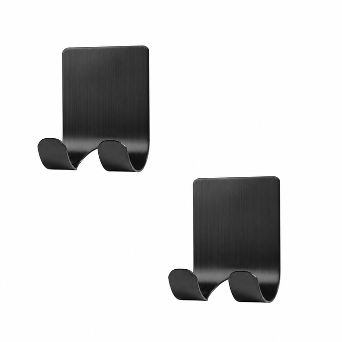 XIVADA Scheermeshaakjes - Zelfklevend - Rvs - Zwart - Set van 2