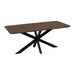 QUVIO Eettafel Sofia - Rechthoekig - Stalen kruispoot - FSC®-gecertificeerd mangohout - 180×90 cm - Bruin