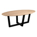 QUVIO Eettafel Sofia - Ovaal - 180x90 cm - W-poot - FSC® gecertificeerd mangohout - Naturel
