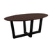 QUVIO Eettafel Sofia - Ovaal - 180x90 cm - W-poot - FSC® gecertificeerd mangohout - Walnoot bruin