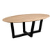 QUVIO Eettafel Sofia - Ovaal - 220x100 cm - W-poot - FSC® gecertificeerd mangohout - Naturel