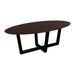 QUVIO Eettafel Sofia - Ovaal - 220x100 cm - W-poot - FSC® gecertificeerd mangohout - Walnoot bruin