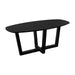 QUVIO Eettafel Sofia - Deens ovaal - 180x90 cm - W-poot - FSC® gecertificeerd mangohout - Zwart