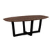 QUVIO Eettafel Sofia - Deens ovaal - 220x110 cm - W-poot - FSC® gecertificeerd mangohout - Bruin