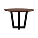 QUVIO Eettafel Sofia - Rond - ø120 cm - W-poot - FSC® gecertificeerd mangohout - Bruin