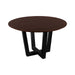 QUVIO Eettafel Sofia - Rond - ø120 cm - W-poot - FSC® gecertificeerd mangohout - Walnoot bruin